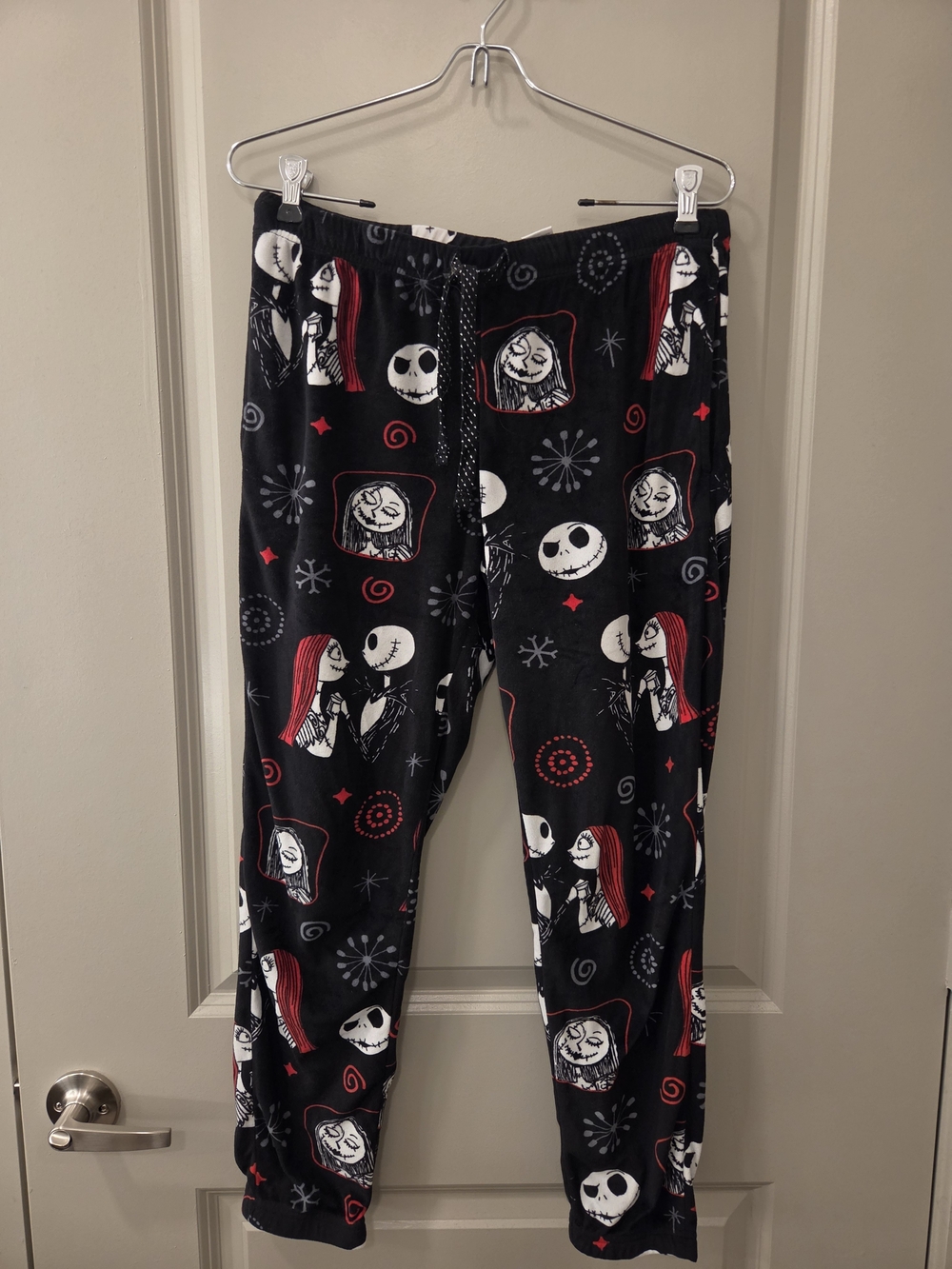Black Jack Skellington & Sally Kids Pajama Pants - Black/Red